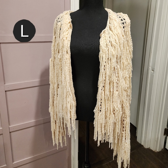 Sweaters - Fringe Cardigan